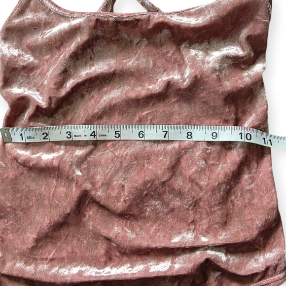 🔥5 FOR $25🔥Full Tilt Crushed Velvet Bodysuit, Blush Pink, Size M - Picture 10 of 12